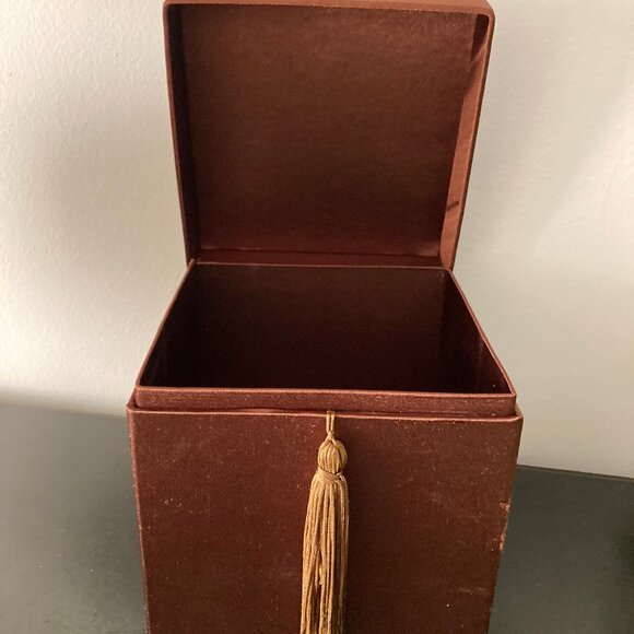 Chocolate Brown Satin Cover Box for Jewelry, Accessories, or Keepsakes - Picture 3 of 6